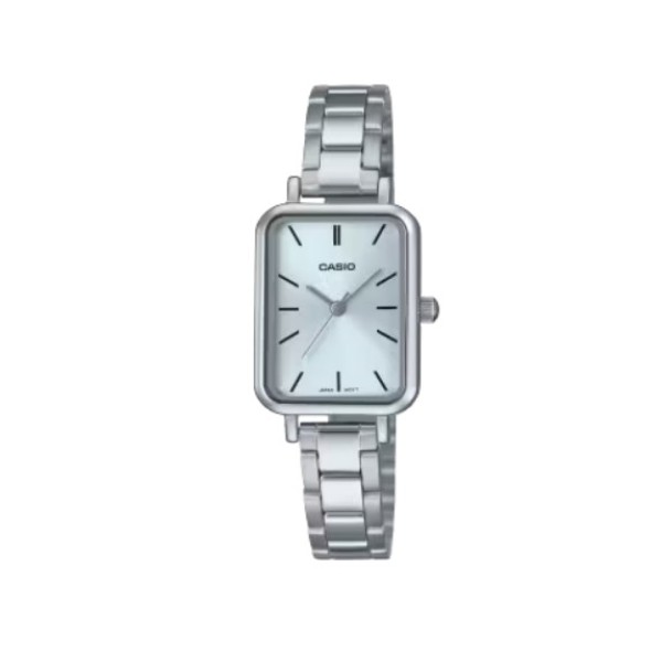 Casio Rectangular Petite Stainless Steel Band Analog Watch for Women - LTP-V009D-2EUDF