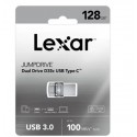 Lexar 128GB Dual Type-C and Type-A USB 3.0 Flash Drive - LJDD35C128G-BNBNG