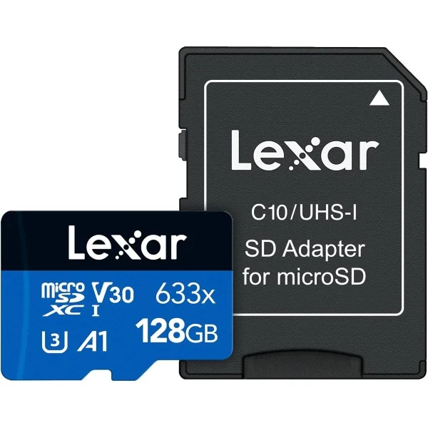 Lexar 128GB High-Performance Micro SD Card (SDHC) + Adapter