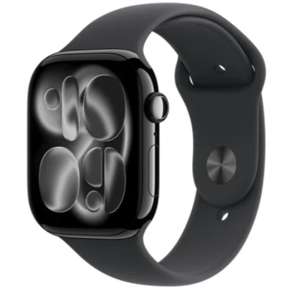 Apple Watch Series 11 GPS 42mm Jet Black Aluminium Case with Black Sport Band &ndash; M/L