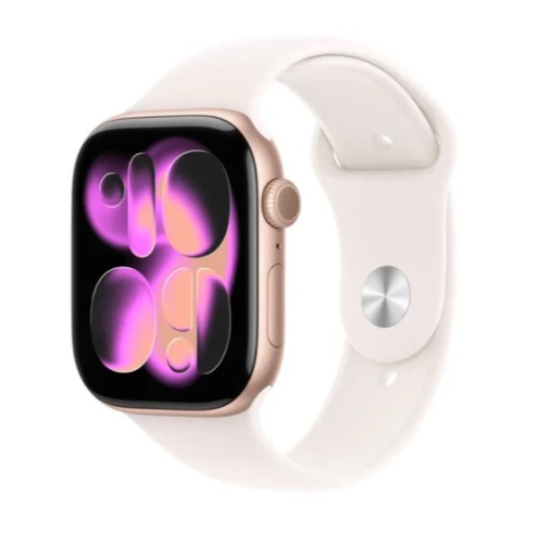 Apple Watch Series 11 GPS 42mm Rose Gold Aluminium Case with Light Blush Sport Band &ndash; M/L