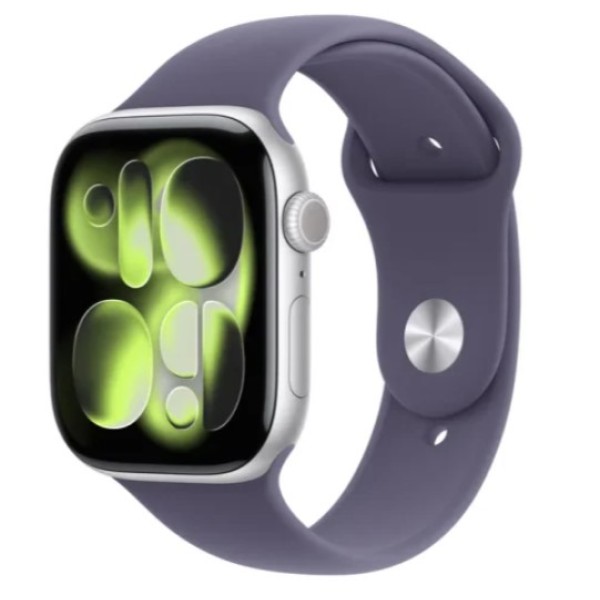 Apple Watch Series 11 GPS 42mm Silver Aluminium Case with Purple Fog Sport Band &ndash; S/M