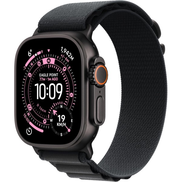 Apple Watch Ultra 3 GPS + Cellular 49mm Black Titanium Case with Black Alpine Loop - Large Apple Watch Ultra 3 GPS + Cellular 49mm Black Titanium Case with Black Alpine Loop - Large