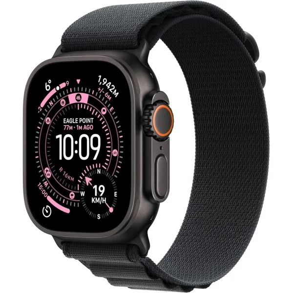 Apple Watch Ultra 3&nbsp;GPS + Cellular&nbsp;49mm&nbsp;Black Titanium Case with Black Alpine Loop - Large