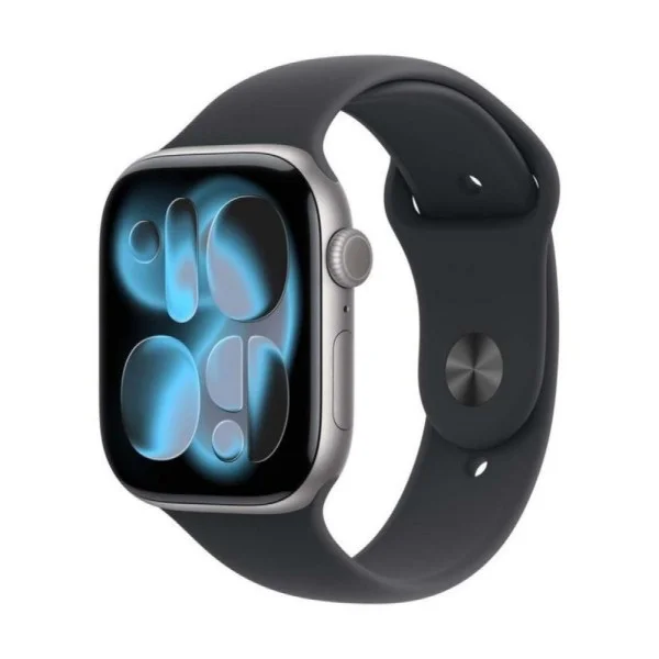 Apple Watch Series 11 GPS + Cellular 46mm Space Grey Aluminium Case with Black Sport Band - M/L