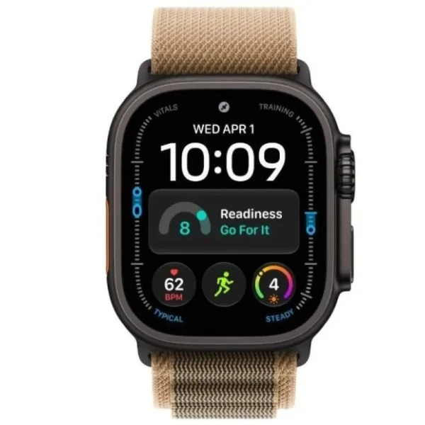 Apple Watch Ultra 4 GPS + Cellular 49mm Natural Titanium Case with Desert Alpine Loop - M
