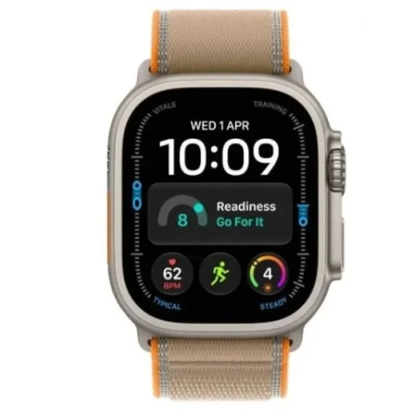 Apple Watch Ultra 4 GPS + Cellular 49mm Natural Titanium Case with Sand Trail Loop - M/L