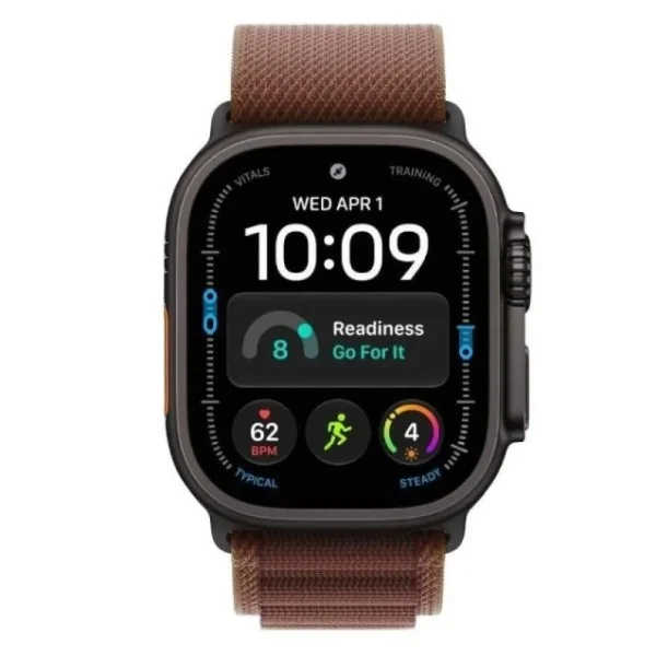 Apple Watch Ultra 4 GPS + Cellular 49mm Black Titanium Case with Burgundy Alpine Loop - M