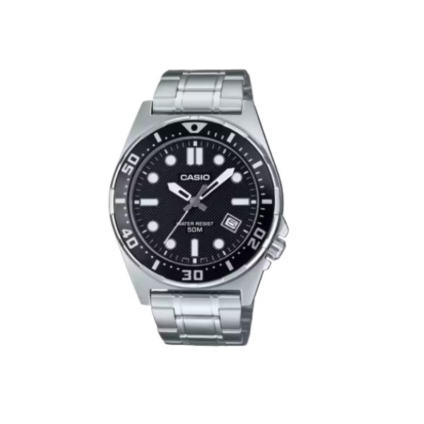 Casio Black Dial Stainless Steel Band Watch for Men - MTD-135D-1AVDF