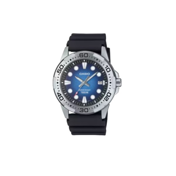 Casio Black Resin Band, Blue Dial Analog Watch for Men - MTD-140-2AVDF
