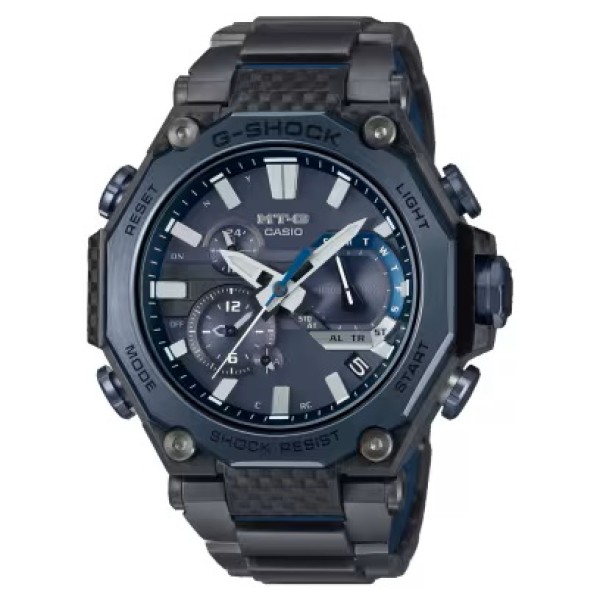 Casio G-Shock Black Stainless-Steel Bluetooth Analog-Digital Watch for Men - MTG-B2000YBD-2ADR