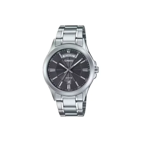 Casio Black Dial, Stainless Steel Band Analog Watch for Men - MTP-1381D-8AVDF