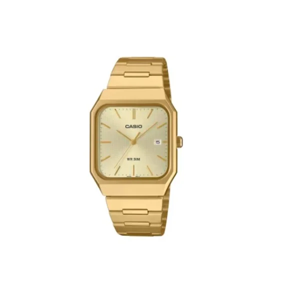 Casio Classic Design, Gold Stainless Steel Band Analog Watch for Men - MTP-B185G-9AVDF