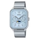 Casio Blue Dial Moon Phase Stainless Steel Watch for Unisex - MTP-M305D-2AVDF