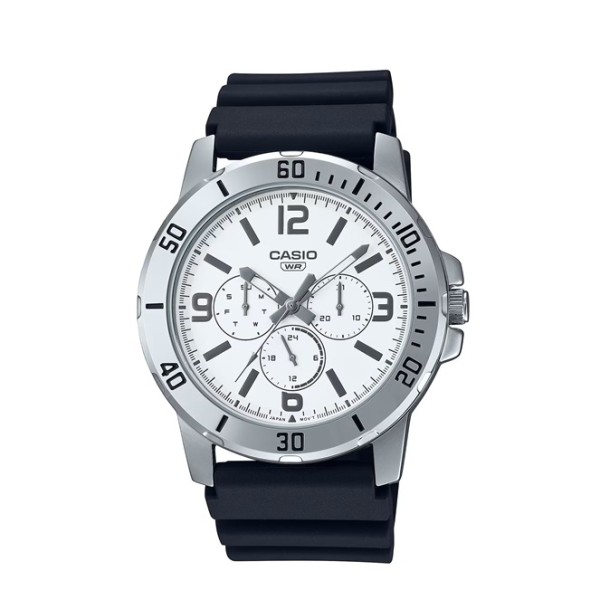 Casio Black Resin Band Analog Watch for Men - MTP-VD300-7BUDF