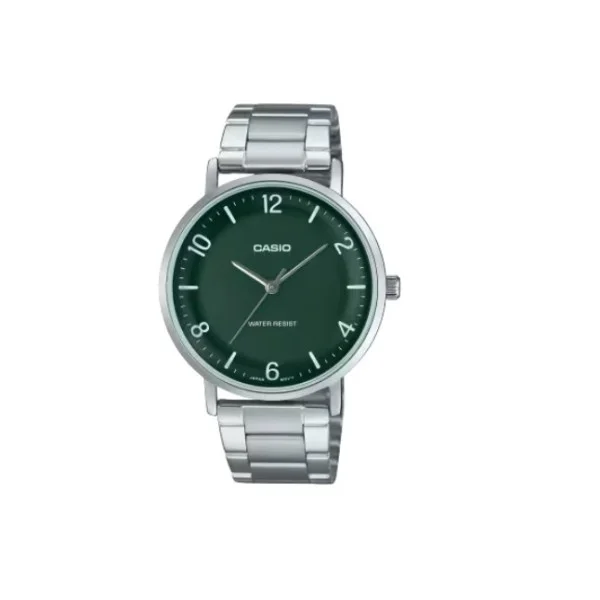 Casio Round Shape, Stainless Steel Band, Analog Watch for Men - MTP-VT03D-3BDF