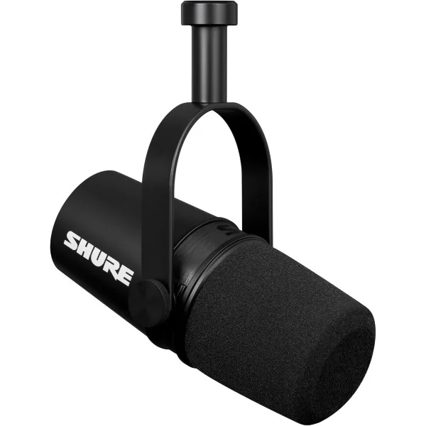 Shure Dynamic Podcast & Recording Microphone, Black - MV7X XLR