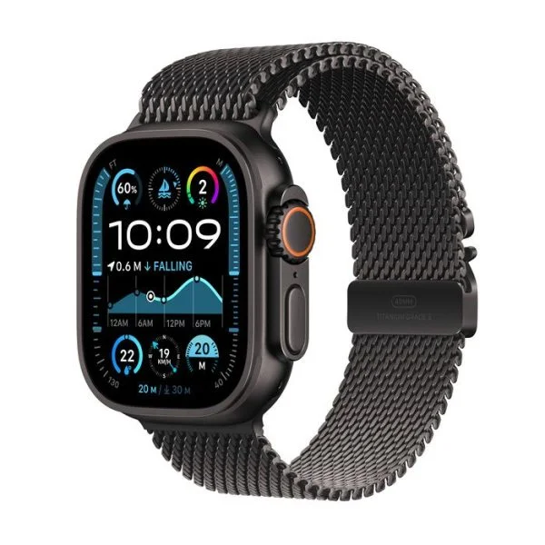 Apple Watch Ultra 2 GPS + Cellular 49mm Black Titanium with Black Titanium Milanese Loop &ndash; M