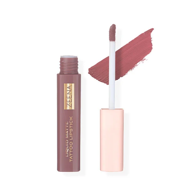 ZEENA Liquid Matte Tattoo Lipstick, 060 - Touch of Taupe