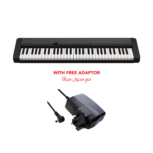 Casio 61-Key Portable Keyboard with Free Adaptor, Black - CT-S1BKC2-O