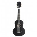 ENJOY 21inch Soprano Ukulele Guitar, Black - E-UK21-BK