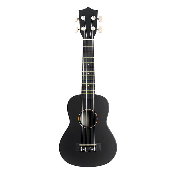 ENJOY 21inch Soprano Ukulele Guitar, Black - E-UK21-BK