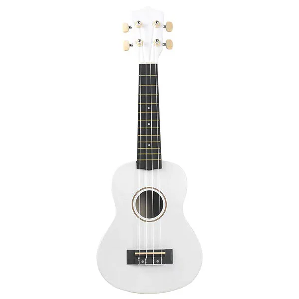 ENJOY 21inch Soprano Ukulele Guitar, White - E-UK21-WH