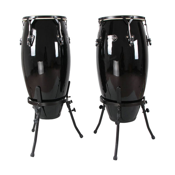 Conga Pair with Stand 10" & 11", Black - GFC1011-B