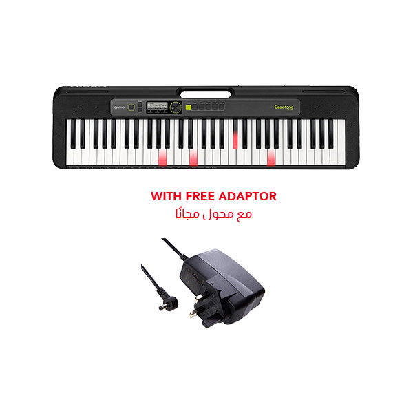 CASIO 61 Keys Lighting Musical Keyboard with Free Adaptor - LK-S250C2-O