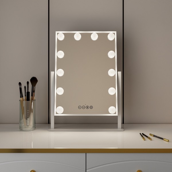 Orca Hollywood Style Mirror White LED with Bluetooth - OR-DP330X-BT