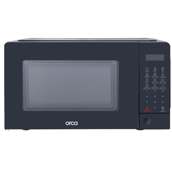 Orca 20 Liters Capacity, 700 Watts Digital Microwave, Black - OR-MWO-B20LD