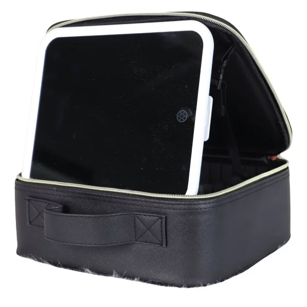 Orca Makeup Bag with Lighted Mirror, Black - OR-SM389