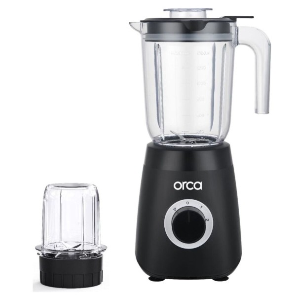 Orca 1.5Litre Capacity, 500Watts Blender with Grinder, Black - OR-TB-1050