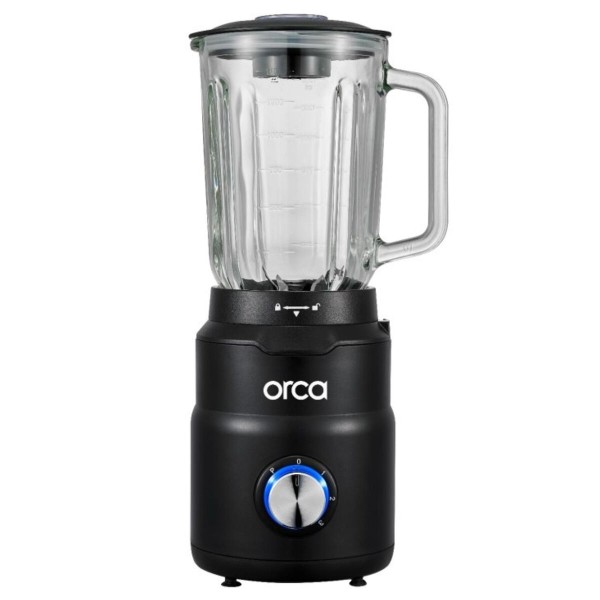 Orca 1.5Litre, 600Watts Glass Jar Stand Blender, Black - OR-TB-6160