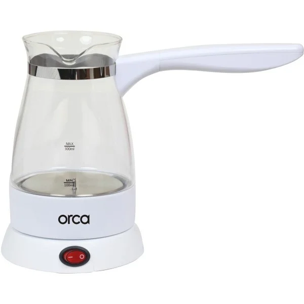 Orca Turkish Coffee Maker 1000W Glass, White - OR-TCM-04GW