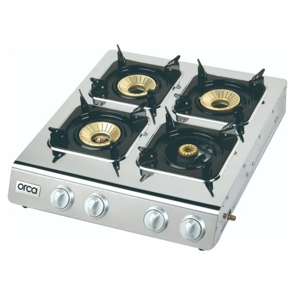 Orca Stainless Steel Tabletop, 4 Gas Burner - OR-TTB-4BSST