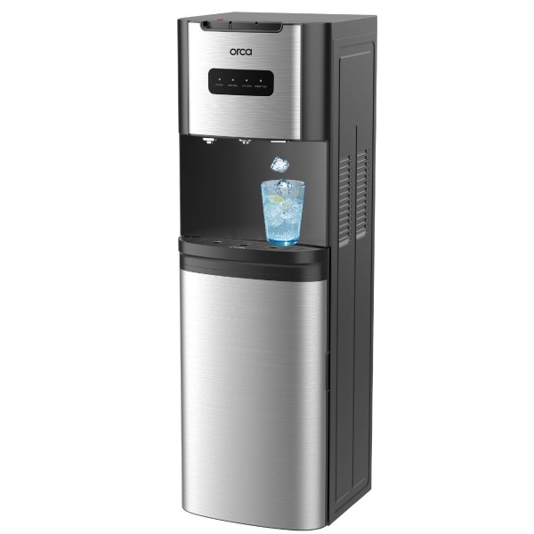 Orca Freestanding Water and Ice Dispenser, 8KG, Black - ORQRB-21-01I