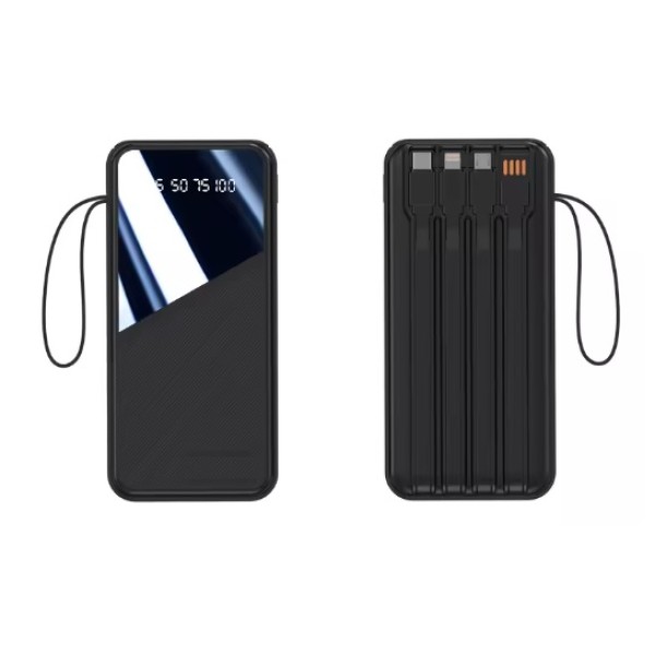 Portable 80000mAh USB-C, Fast Charging Power Bank with LED Display and 4 Cable - P87