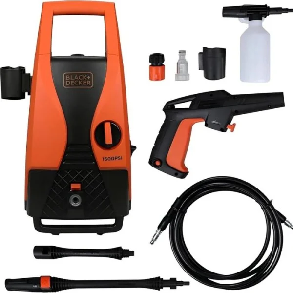 Black & Decker 105 Bar, 1400W Self Priming Pressure Washer - PW1450TD-B5