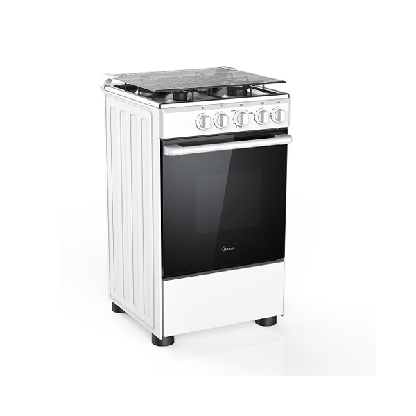Midea 50x55cm Gas Cooker with 4 Burner, White - BME50057-W