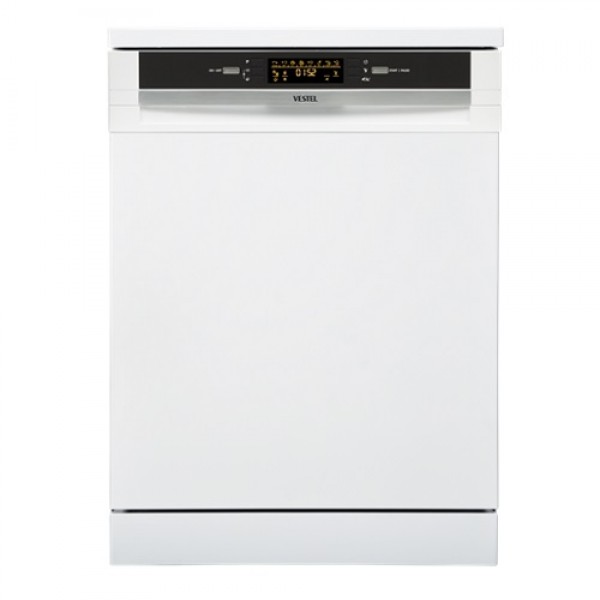 Vestel 9L Capacity, 6 Programs/12 Place Settings Dishwasher, White - D463