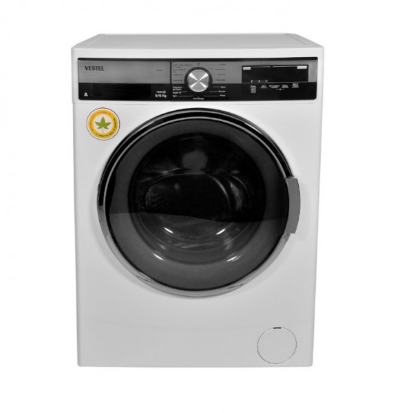 Vestel 1400RPM, Front Load Washer-Dryer, White - D914L