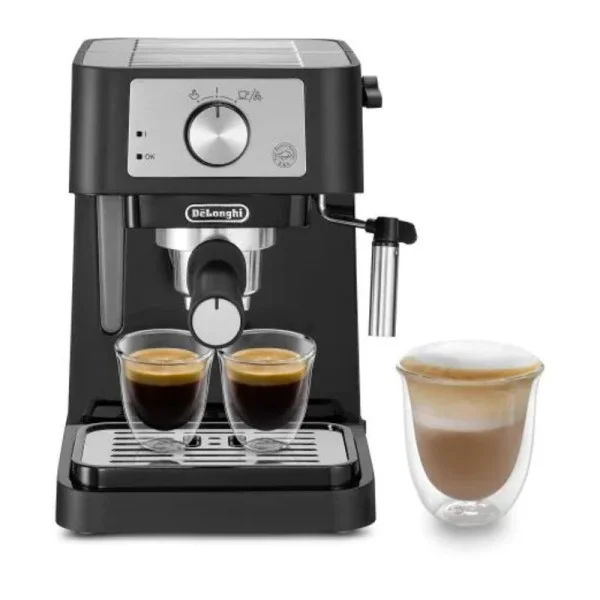 Delonghi Stilosa Manual Espresso Maker, Black - EC260.BK