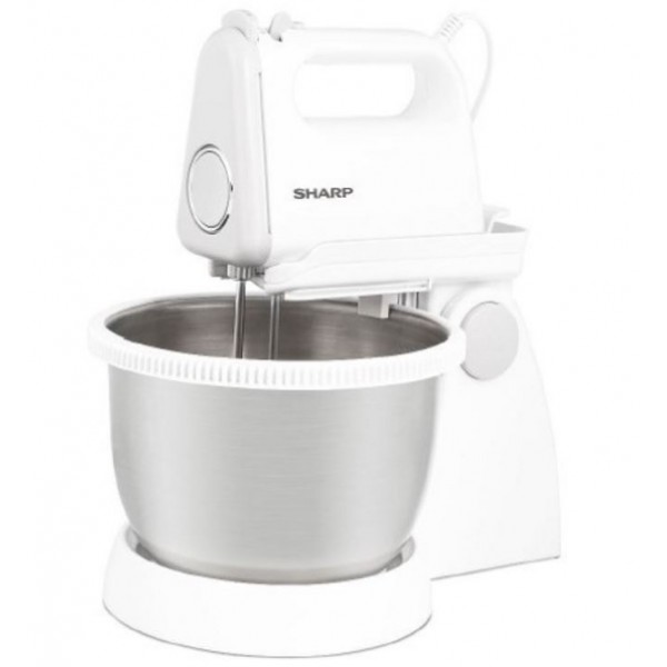 Sharp 250Watts, 5 Speed Variable Control Stand Mixer - EM-SP21-W3
