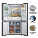 Midea 632L Capacity, Four Door Refrigerator, Jazz Black - MDRM632FG28