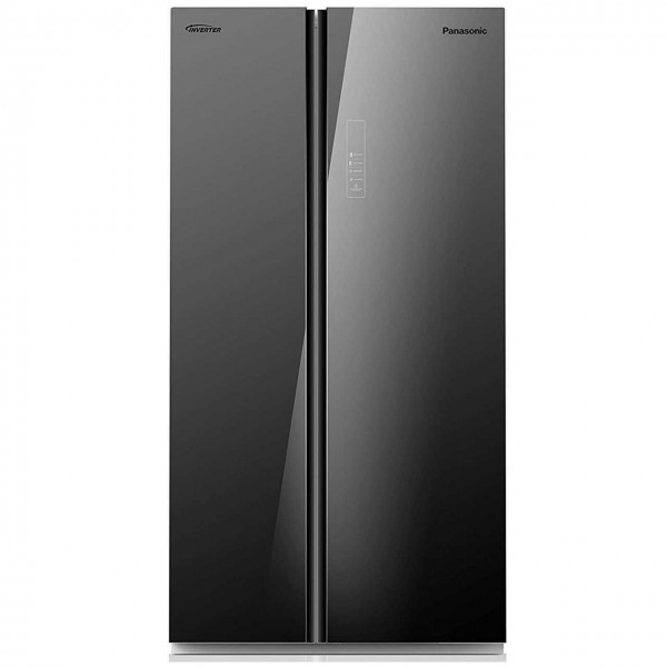 Panasonic 700L Capacity, Side by Side Refrigerator, Black - NR-BS702GKAS