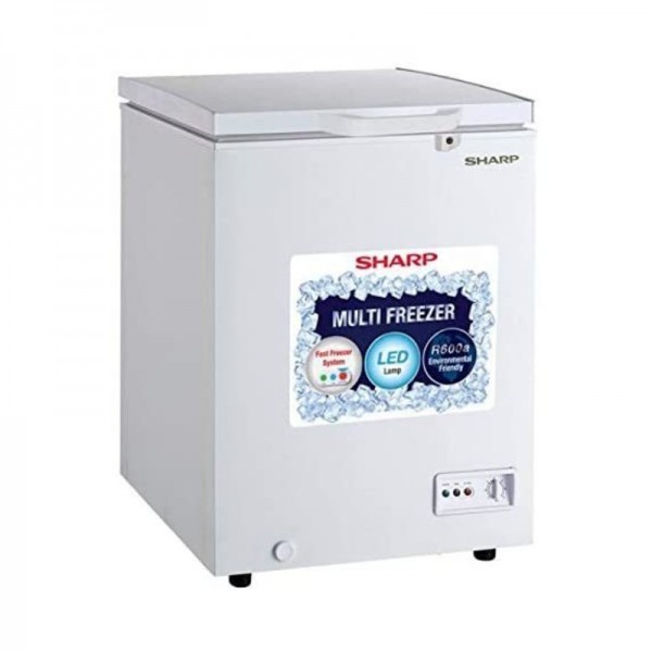 Sharp 130L Capacity Chest Freezer, White - SCF-K130X-WH3