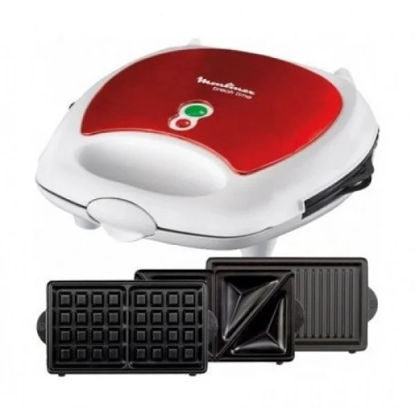 Moulinex 700Watts, 3-in-1 Panini, Sandwich & Waffle Maker - SW6125