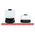 Tefal 800Watts, Mini Compact 2 Bowl Steam Cooker - VC139865