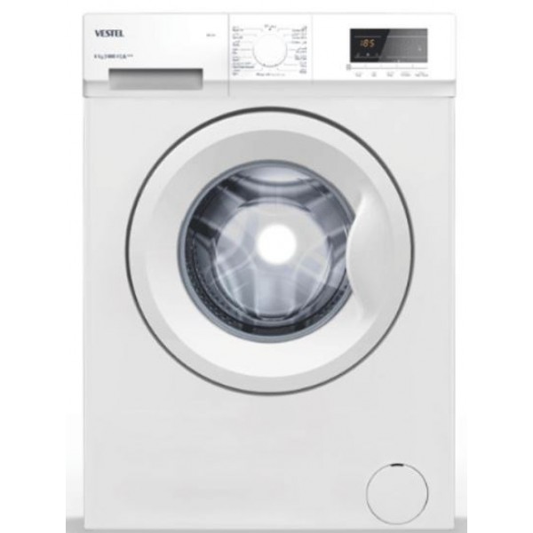 Vestel 6KG Capacity, 1000RPM Front Load Washing Machine, White - W6104